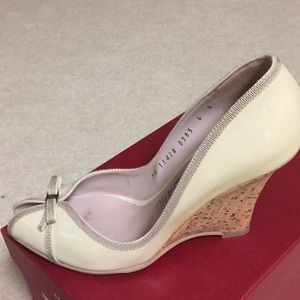 Salvatore Ferragamo Genie Natural Wedges Heels